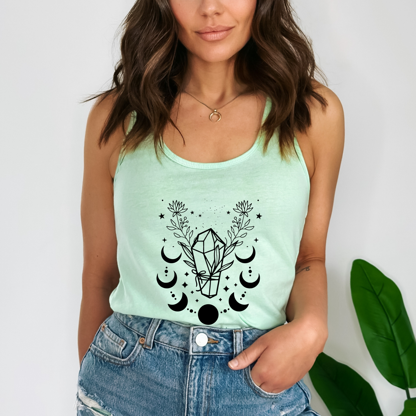Crystal Moon Goddess Racerback Tank