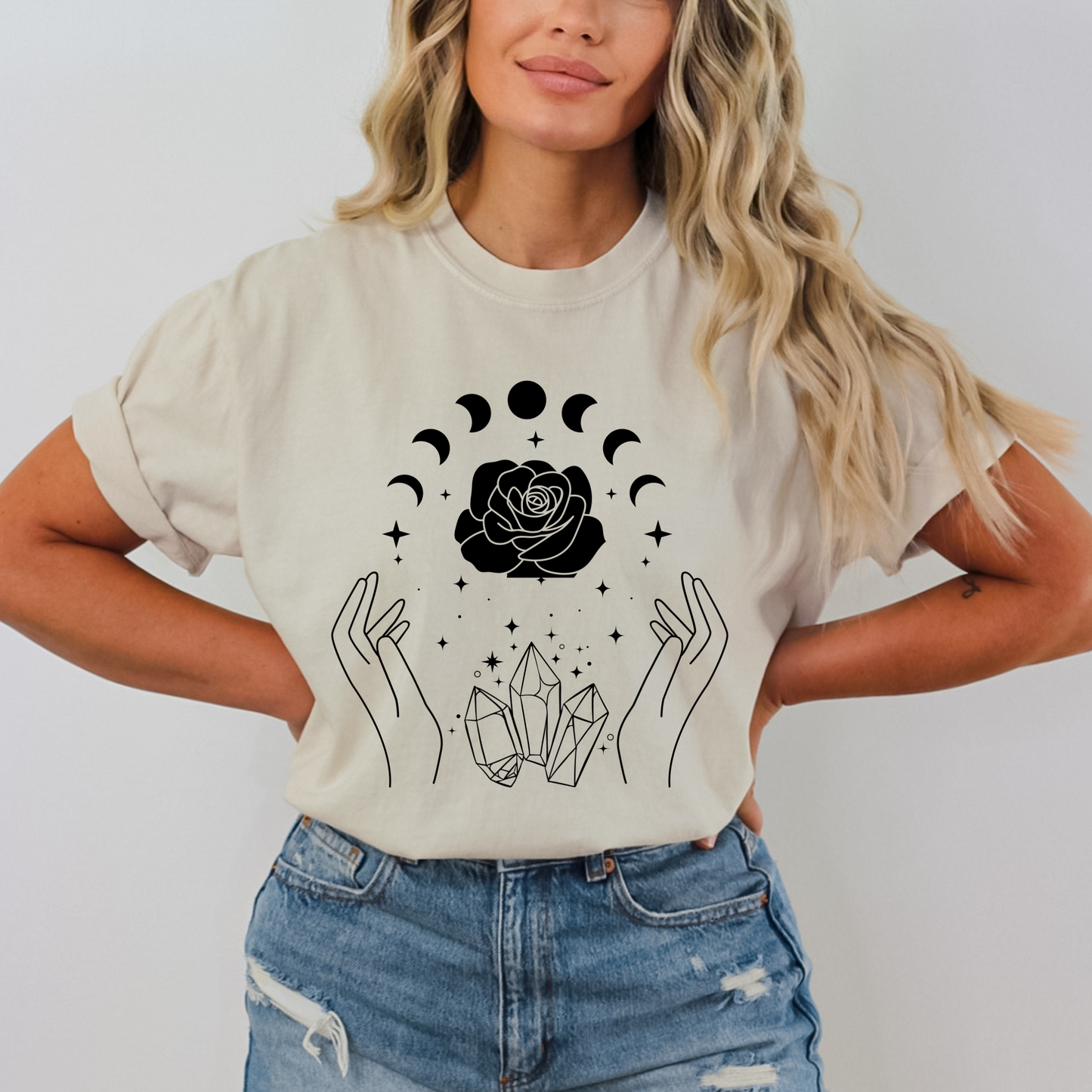 Magic Hands Flowers Gemstone T-Shirt