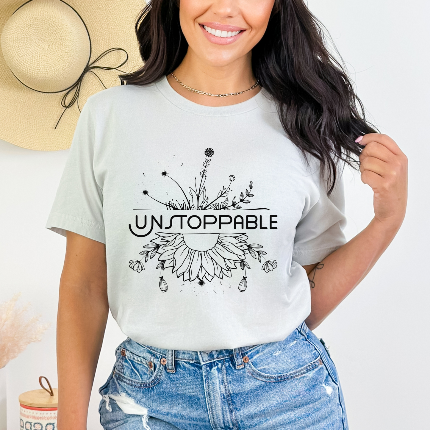Unstoppable Aesthetic Floral T-Shirt