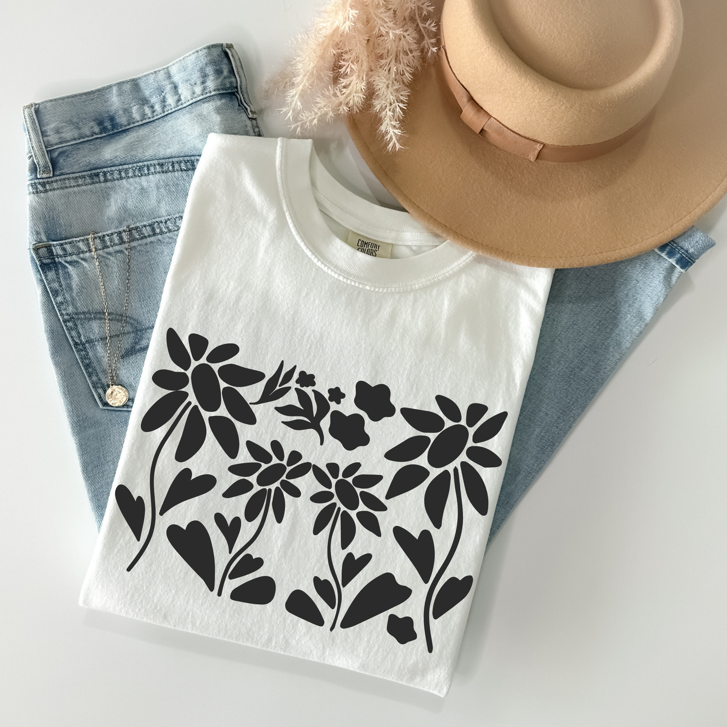 Abstract Flower Art T-Shirt