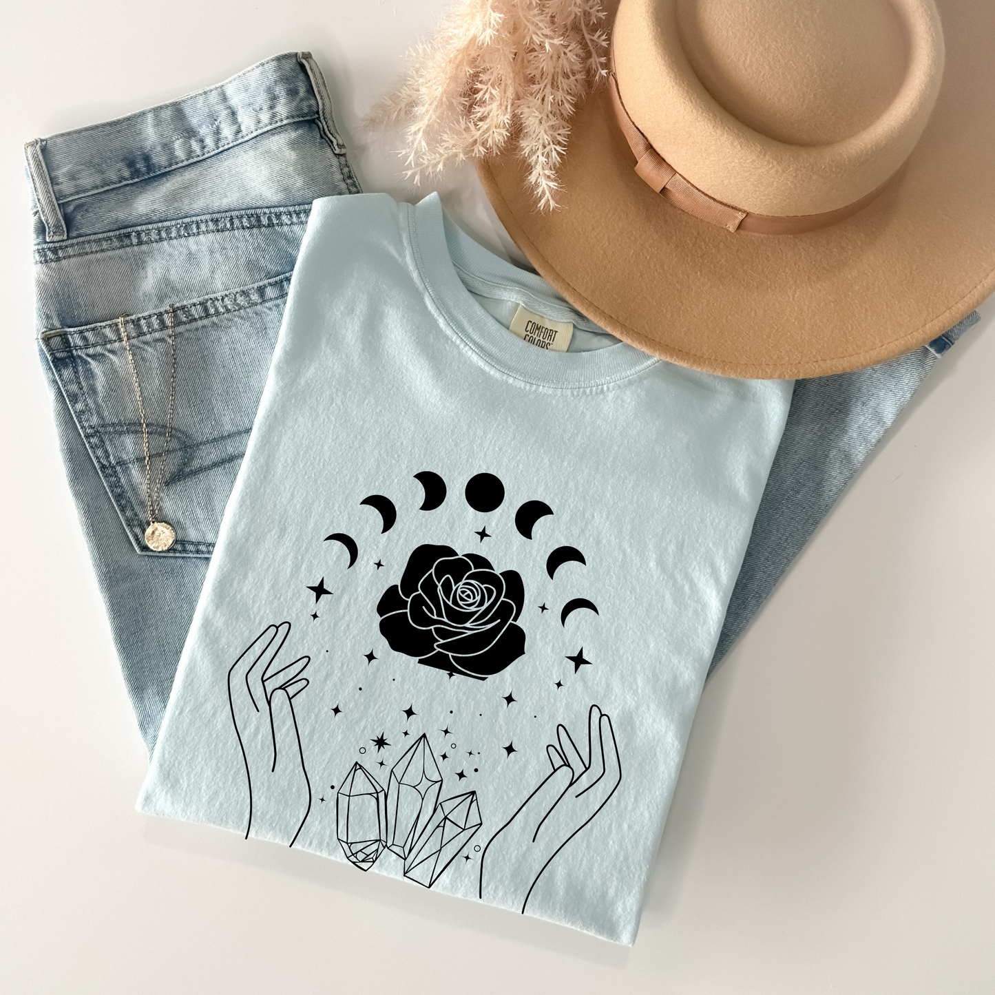 Magic Hands Flowers Gemstone T-Shirt