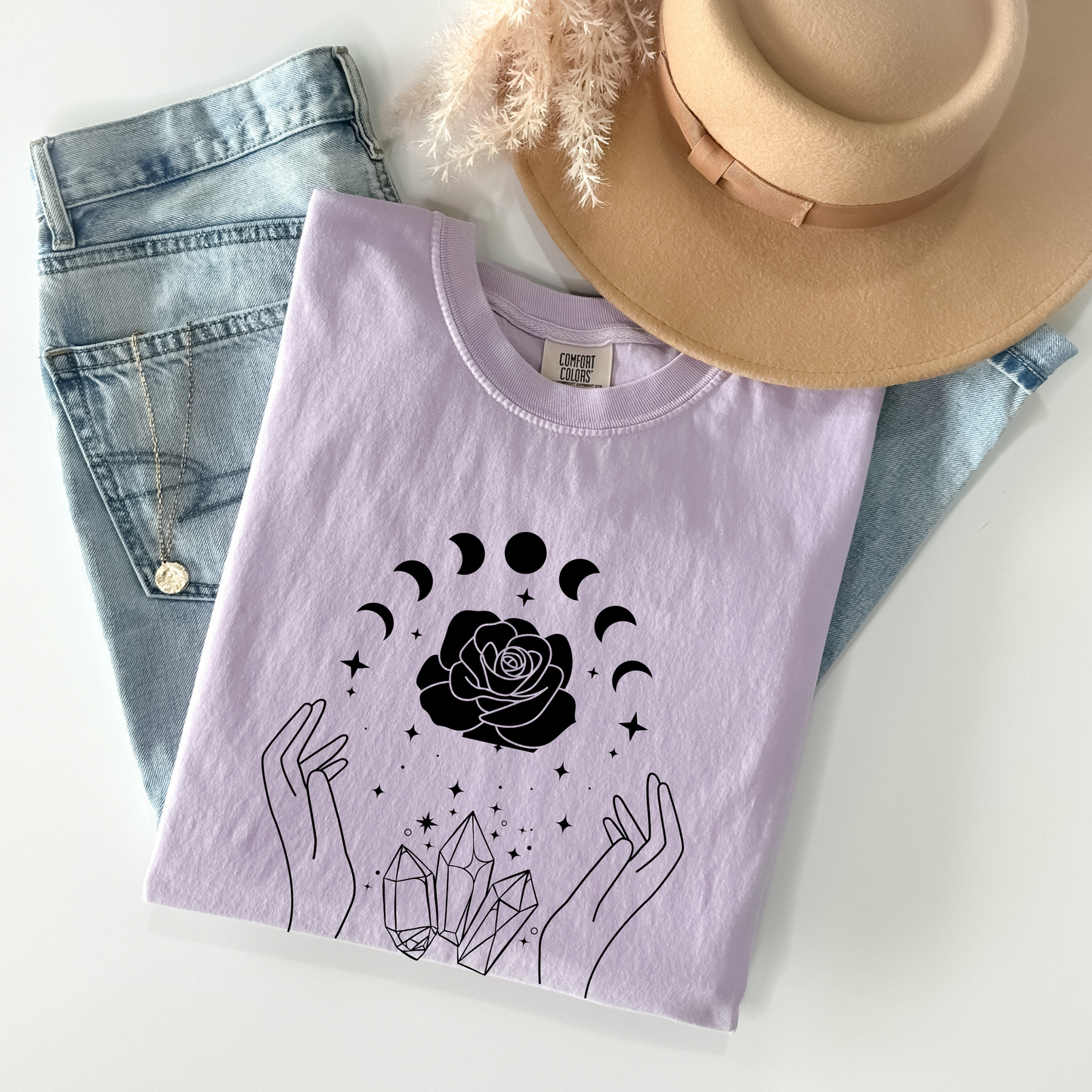 Magic Hands Flowers Gemstone T-Shirt