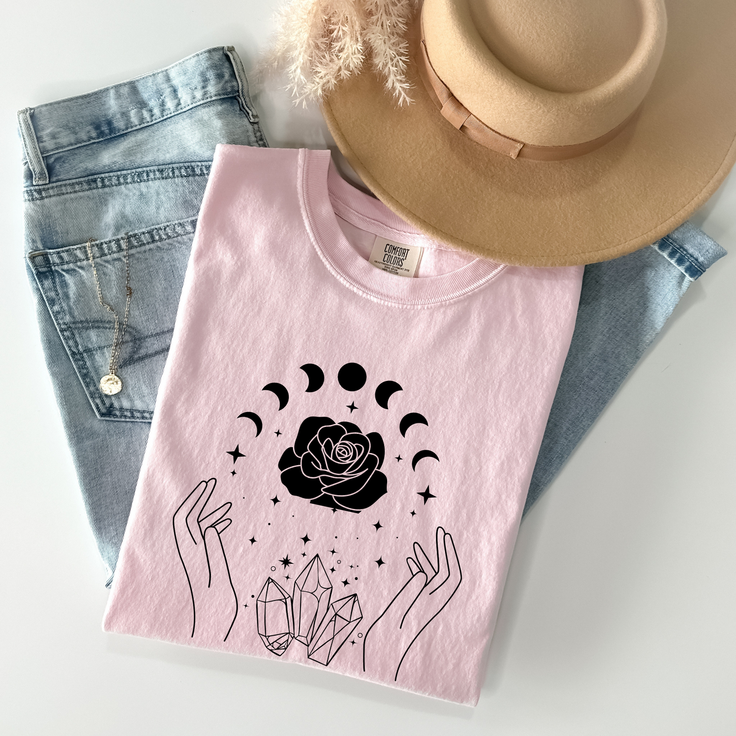 Magic Hands Flowers Gemstone T-Shirt