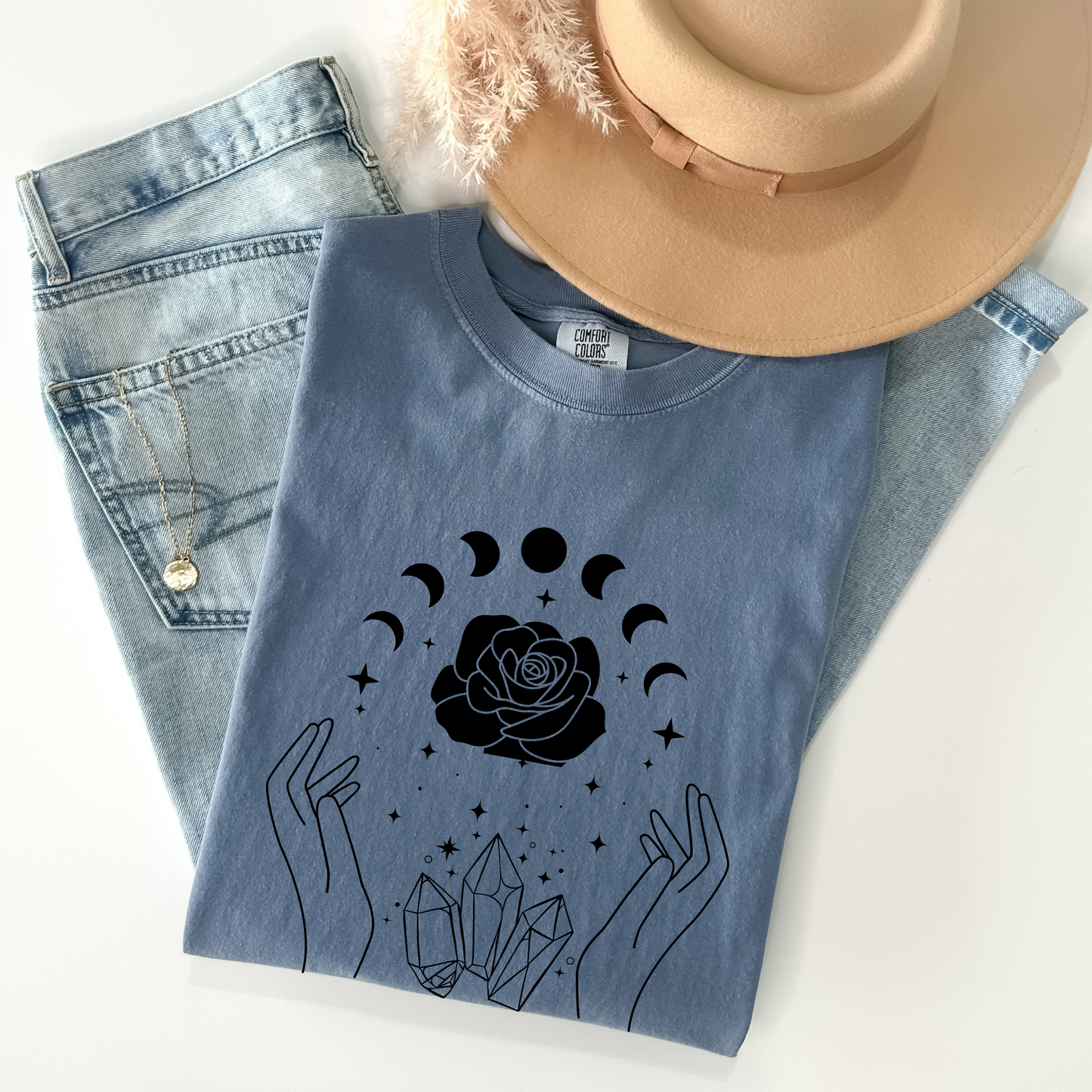 Magic Hands Flowers Gemstone T-Shirt