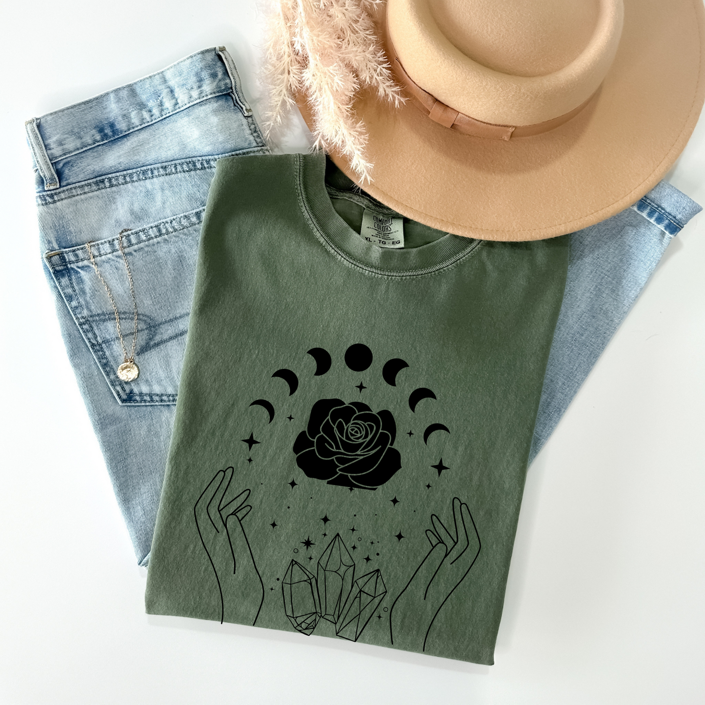 Magic Hands Flowers Gemstone T-Shirt