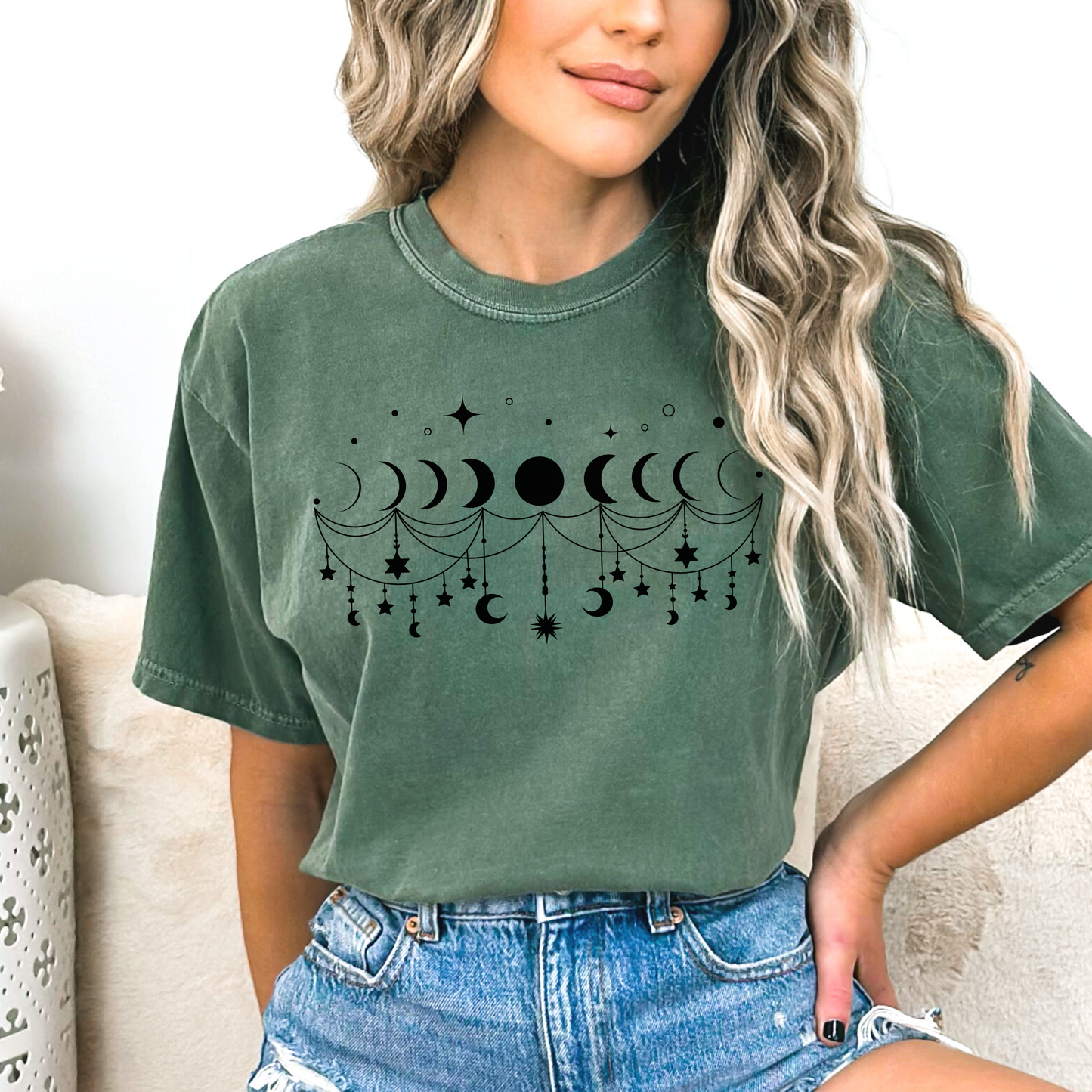 Boho Moon Phases T-Shirt