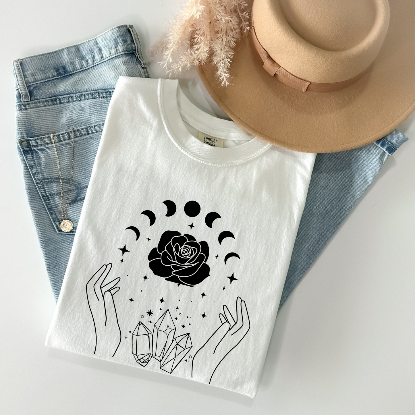 Magic Hands Flowers Gemstone T-Shirt