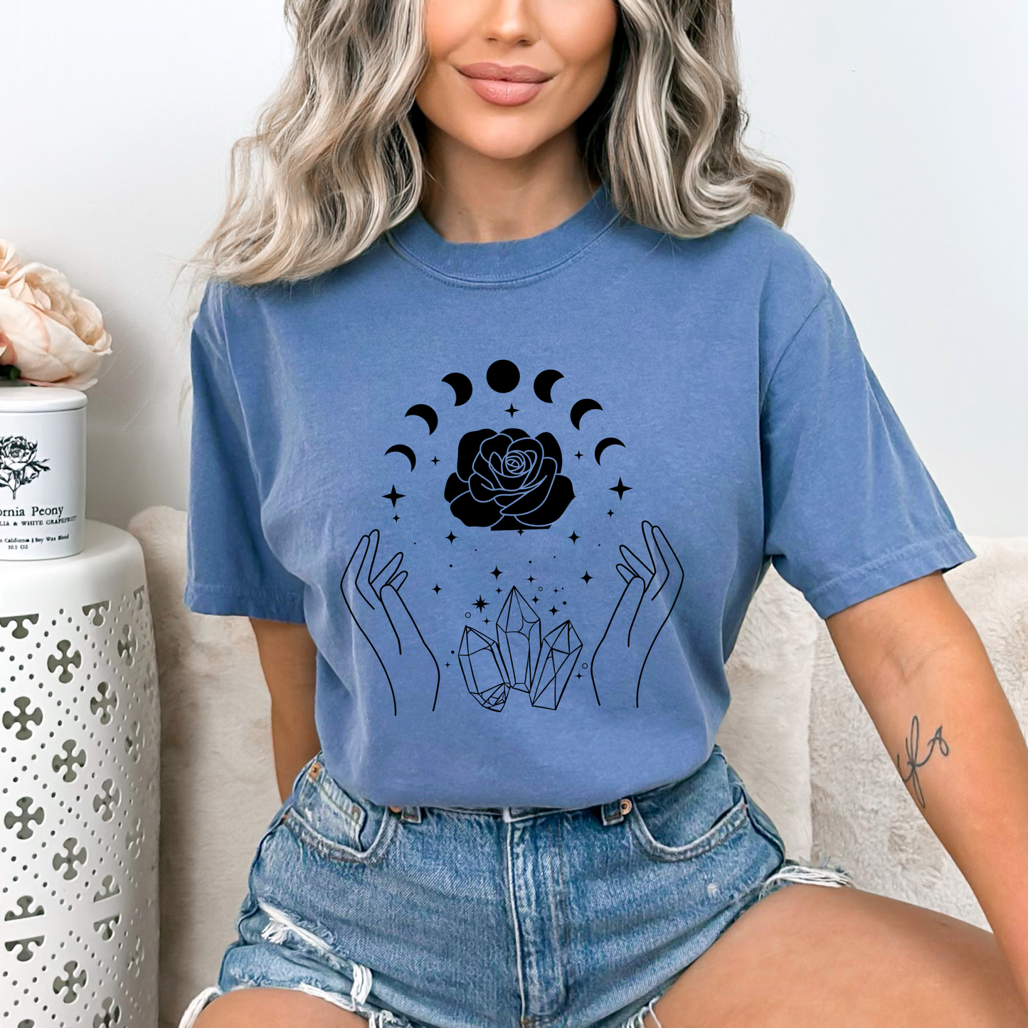 Magic Hands Flowers Gemstone T-Shirt