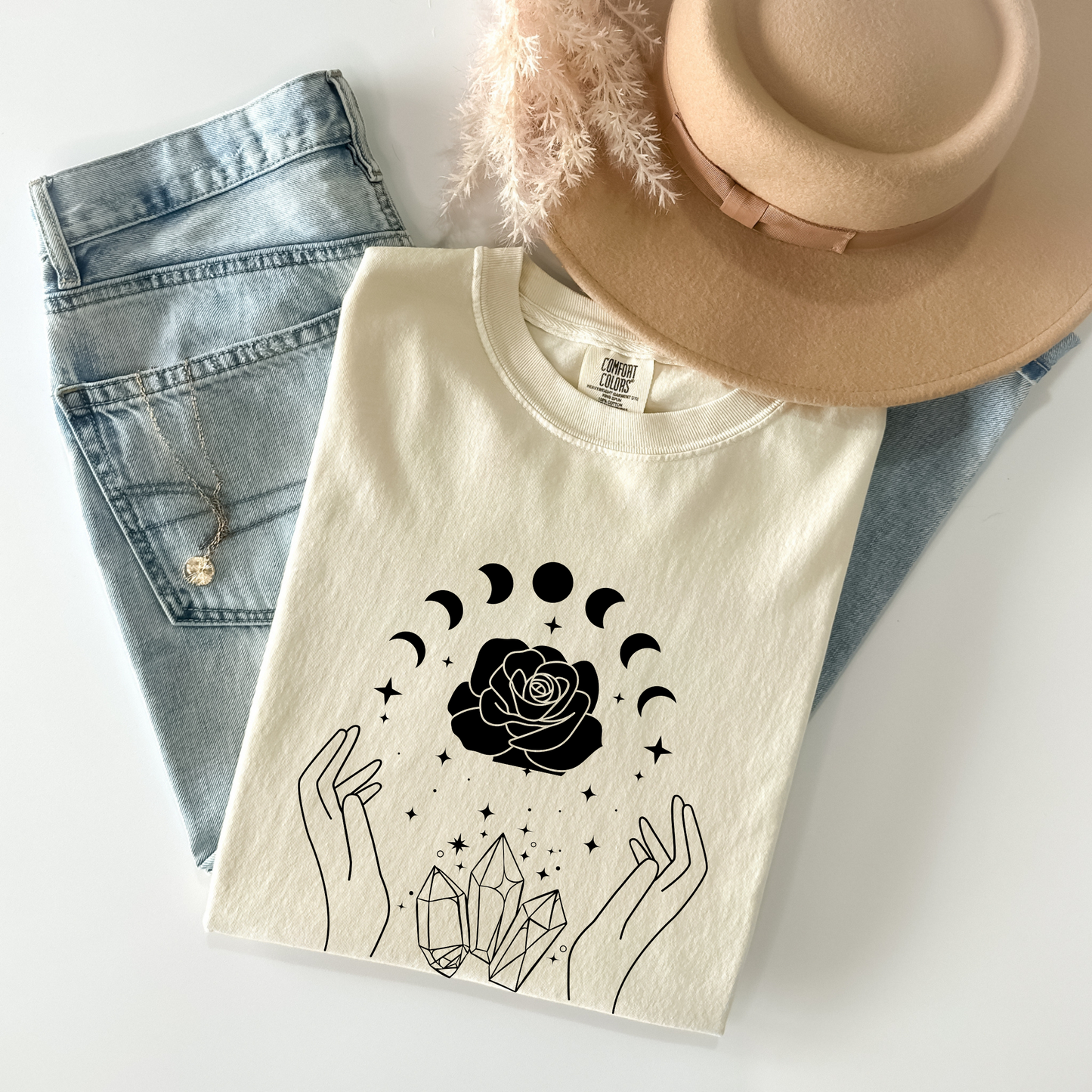 Magic Hands Flowers Gemstone T-Shirt