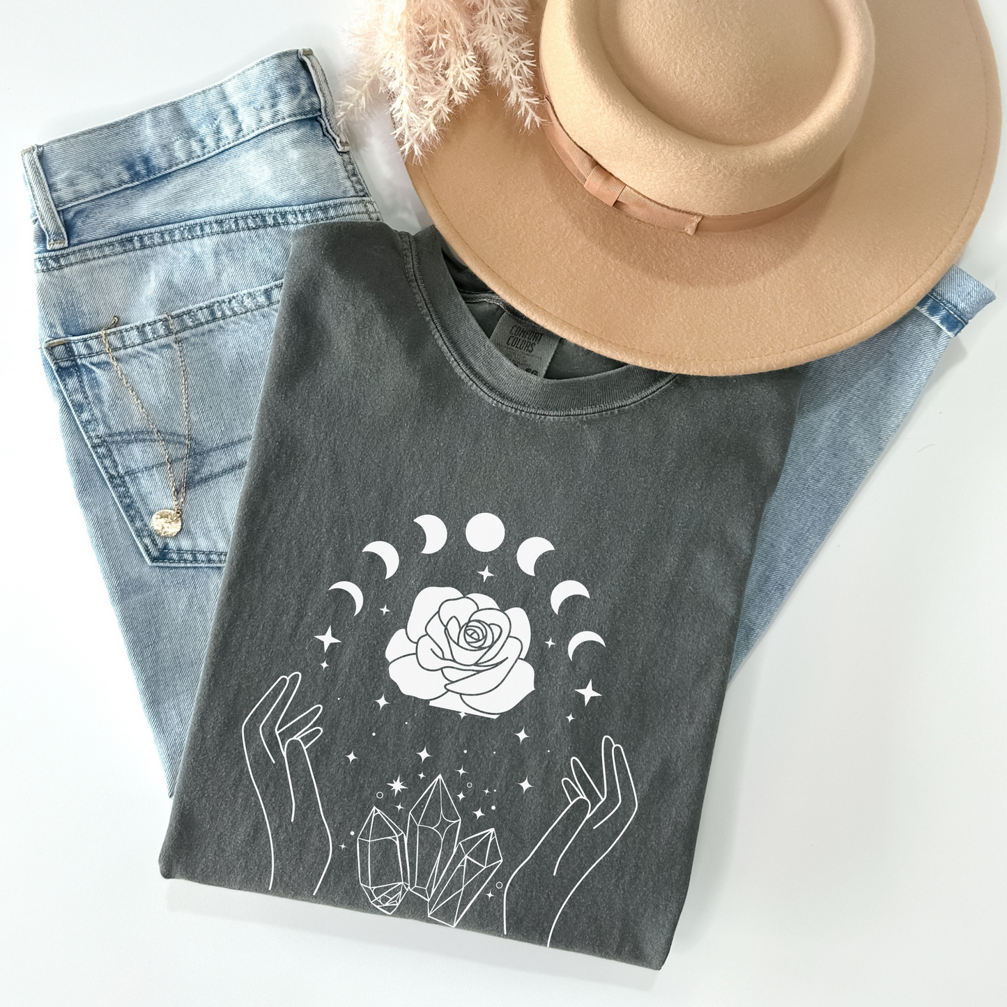 Magic Hands Flowers Gemstone T-Shirt