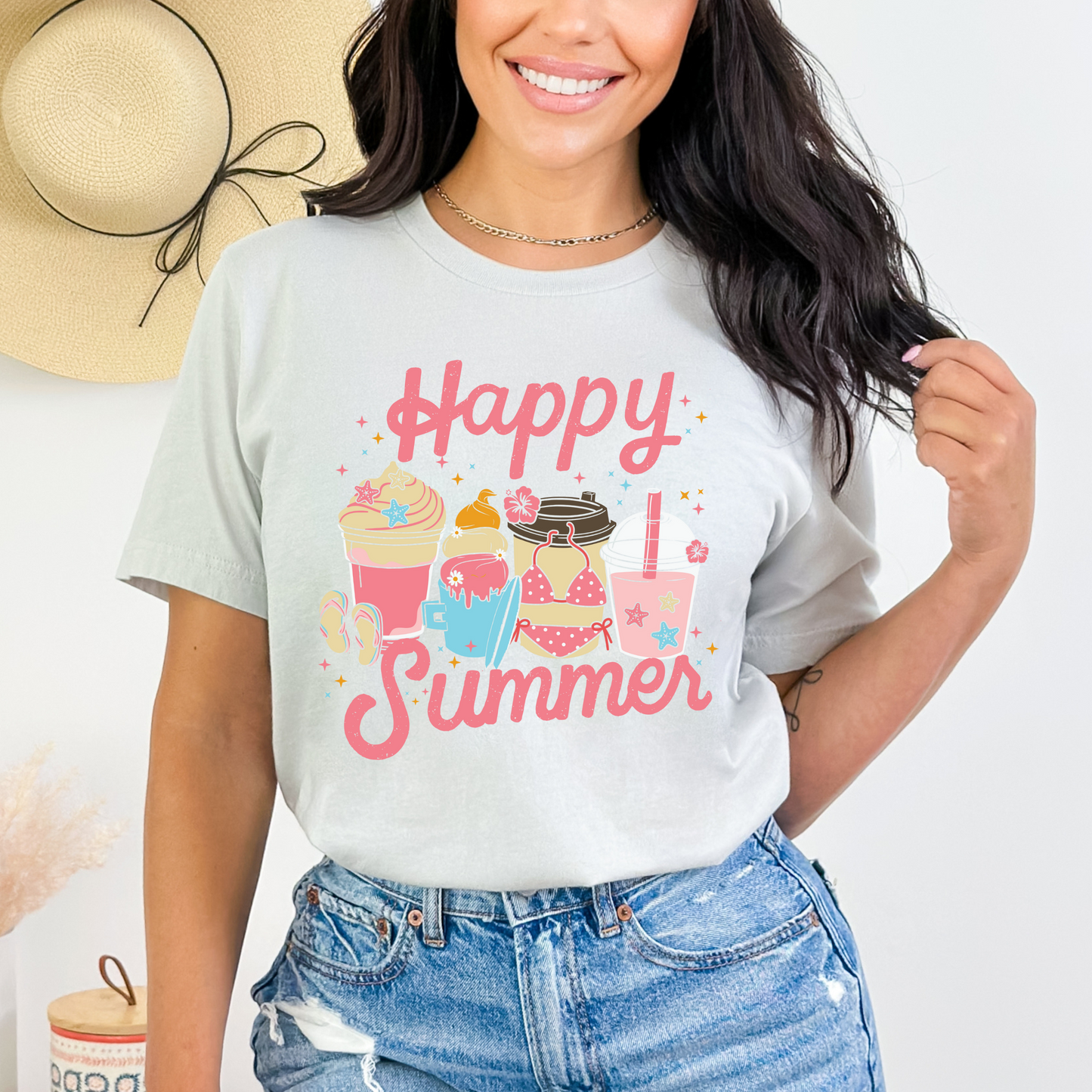 Retro Happy Summer Vibes Tee