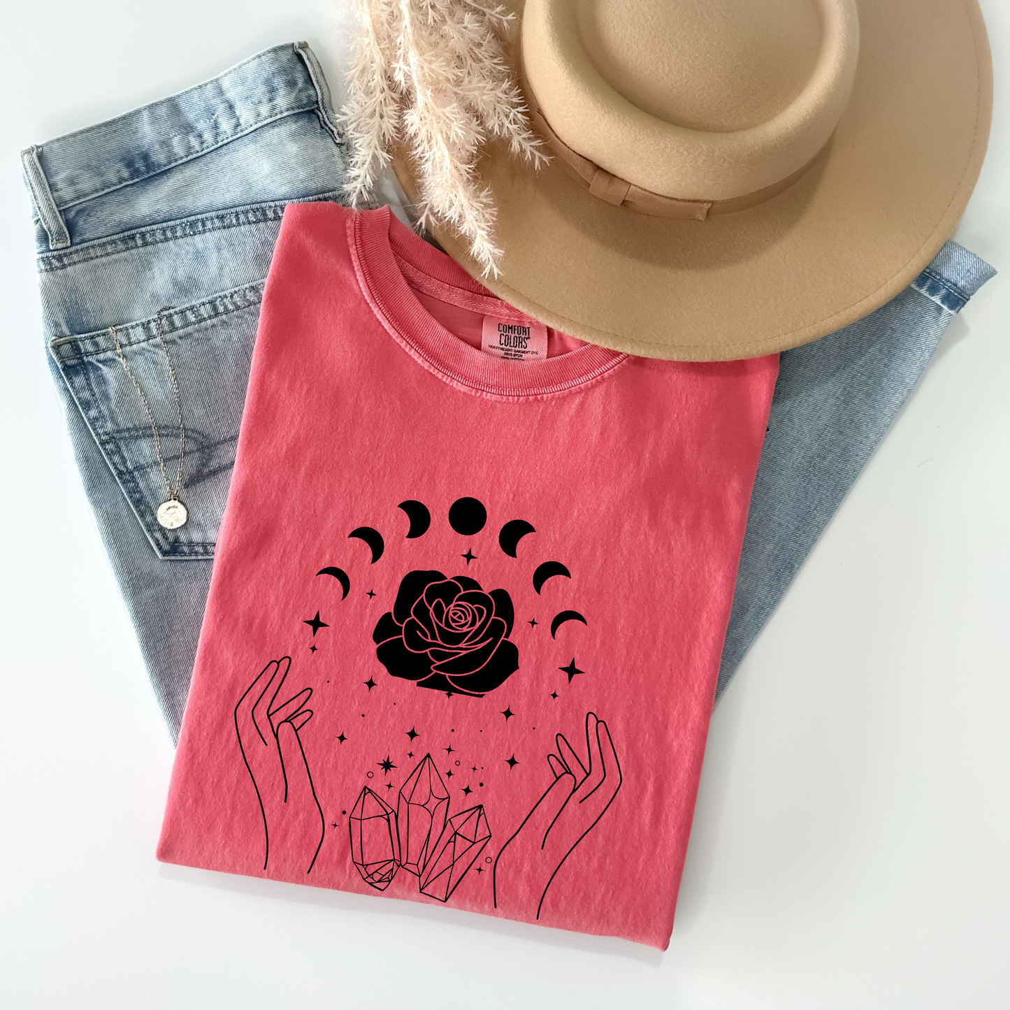 Magic Hands Flowers Gemstone T-Shirt