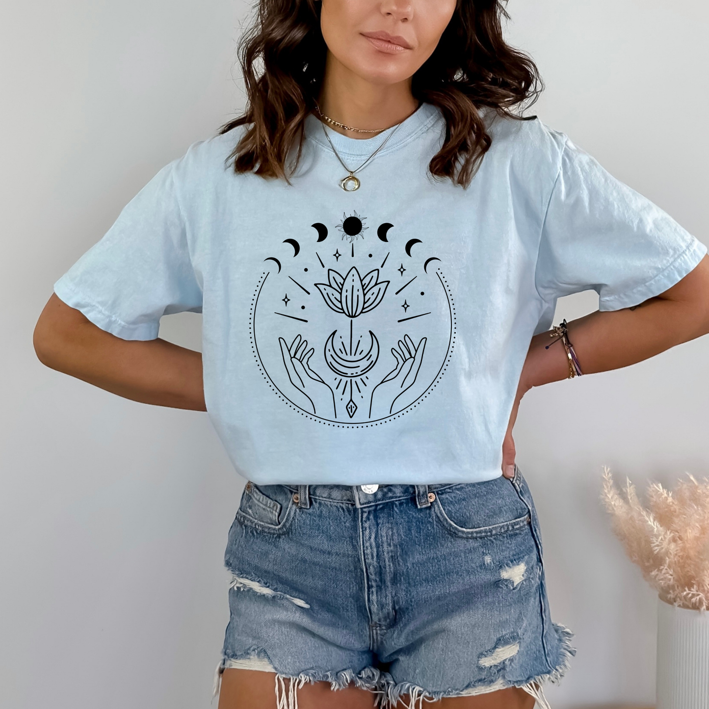 Witchy Floral Moon Phases Tee