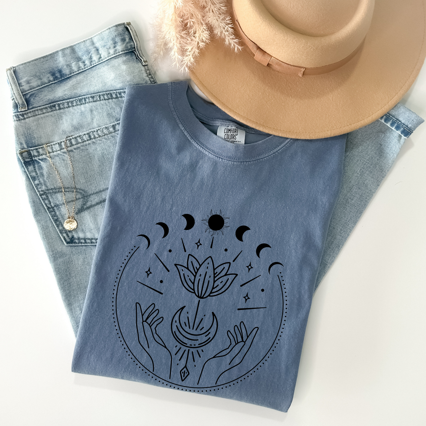 Witchy Floral Moon Phases Tee