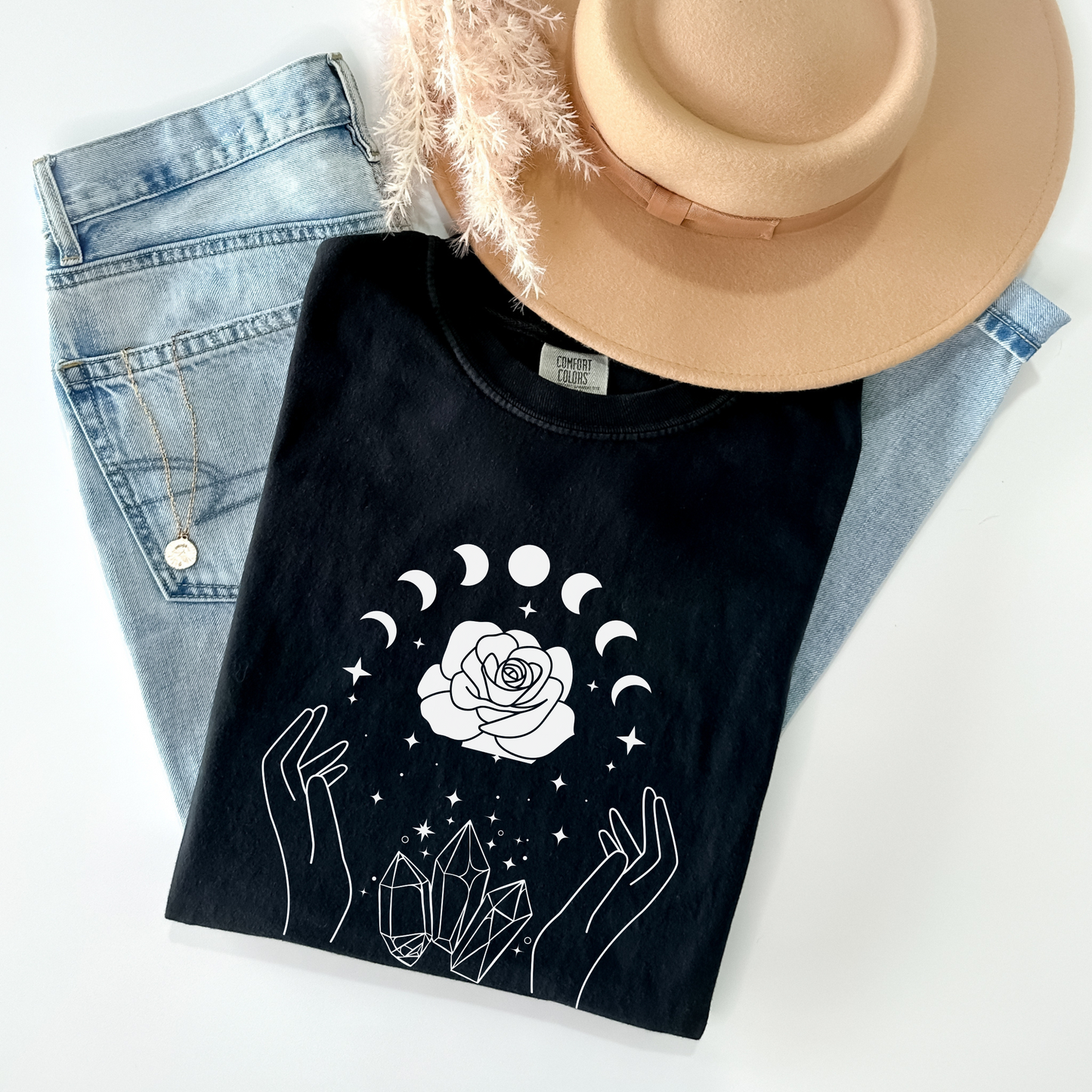 Magic Hands Flowers Gemstone T-Shirt
