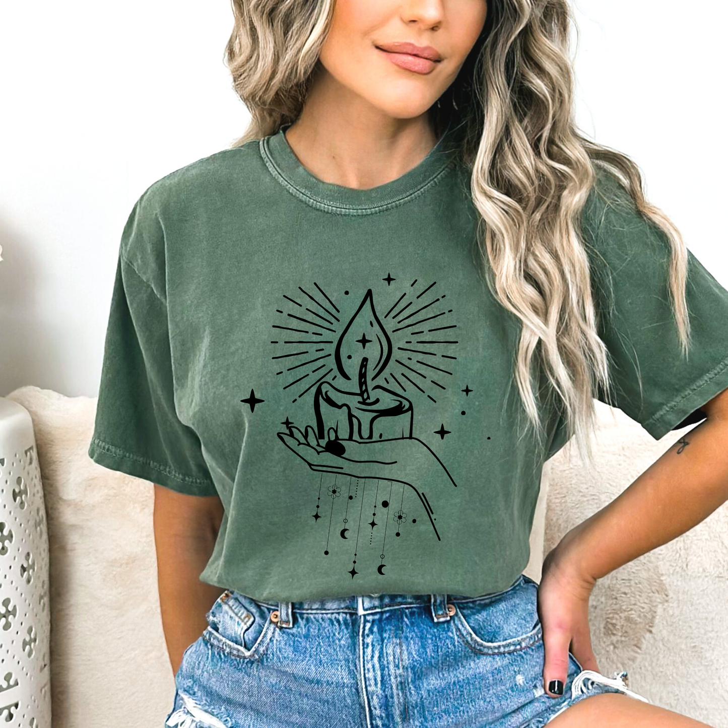 Mystical Candle Moon T-Shirt