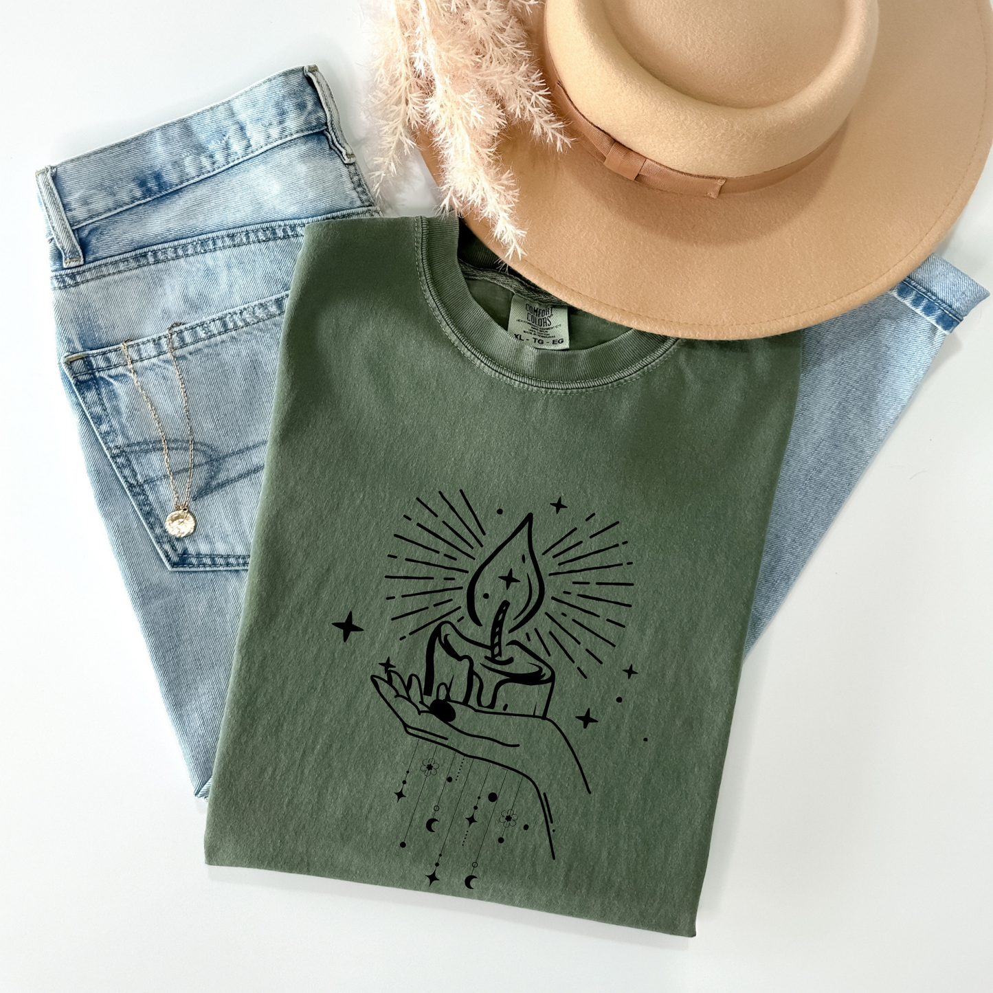 Mystical Candle Moon T-Shirt