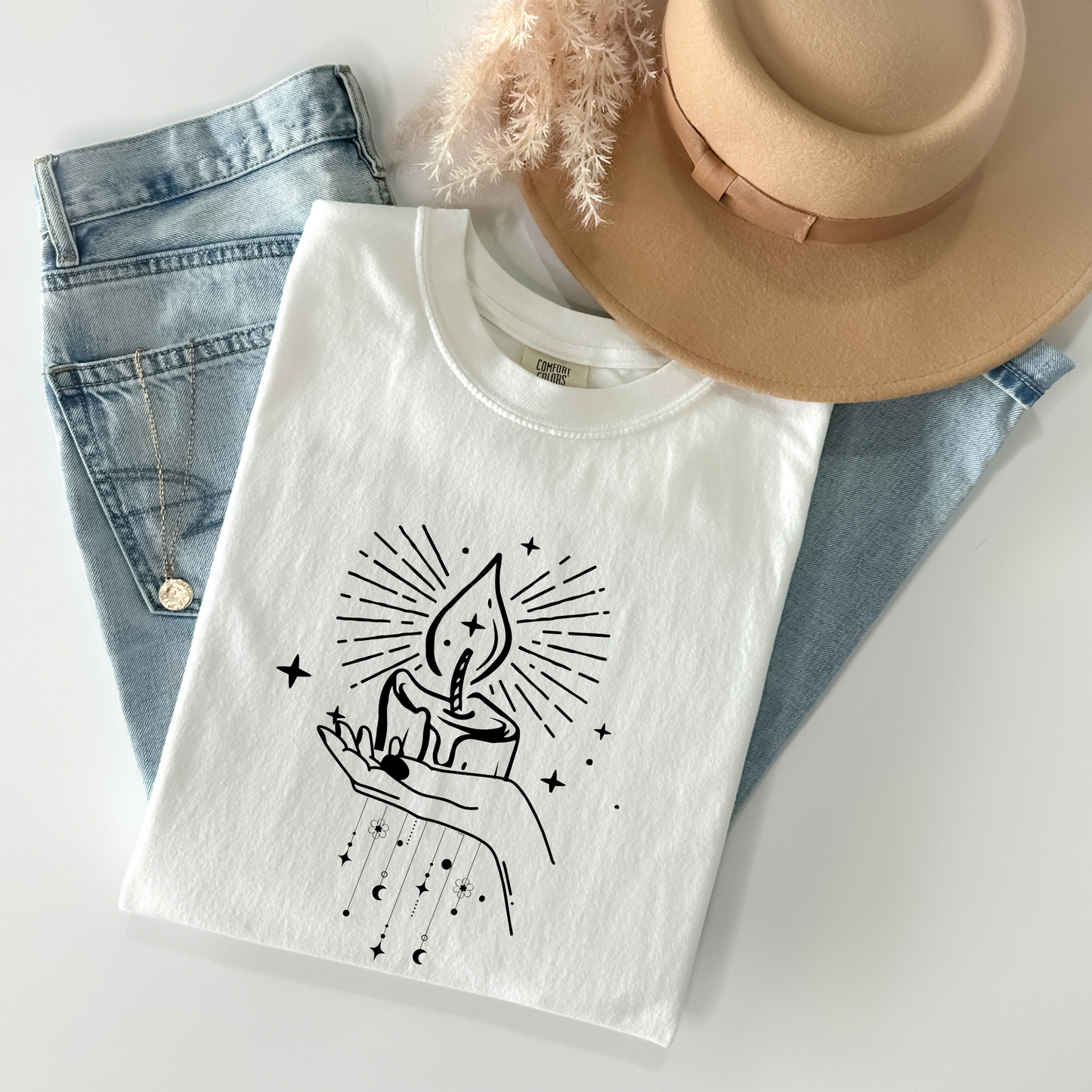Mystical Candle Moon T-Shirt