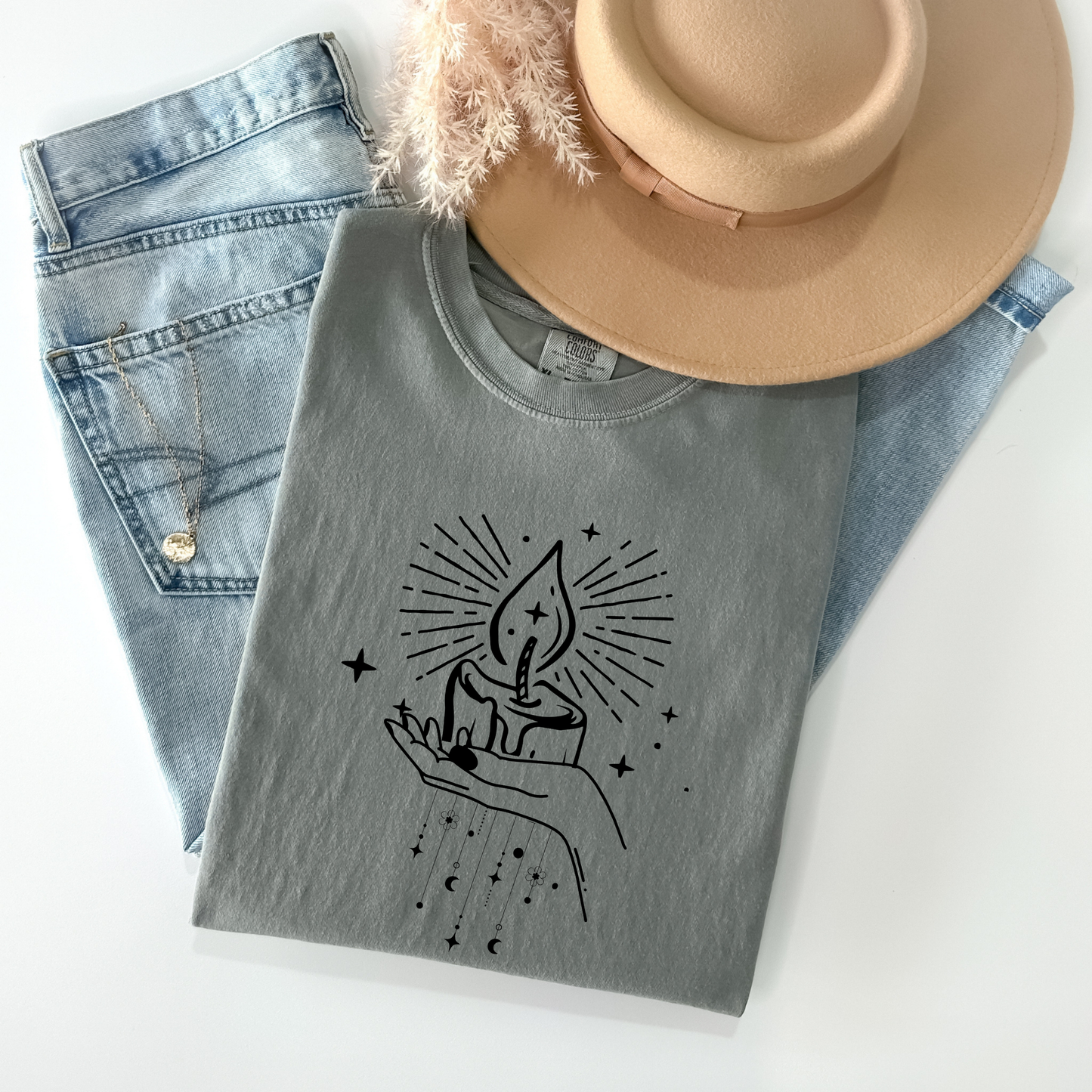 Mystical Candle Moon T-Shirt