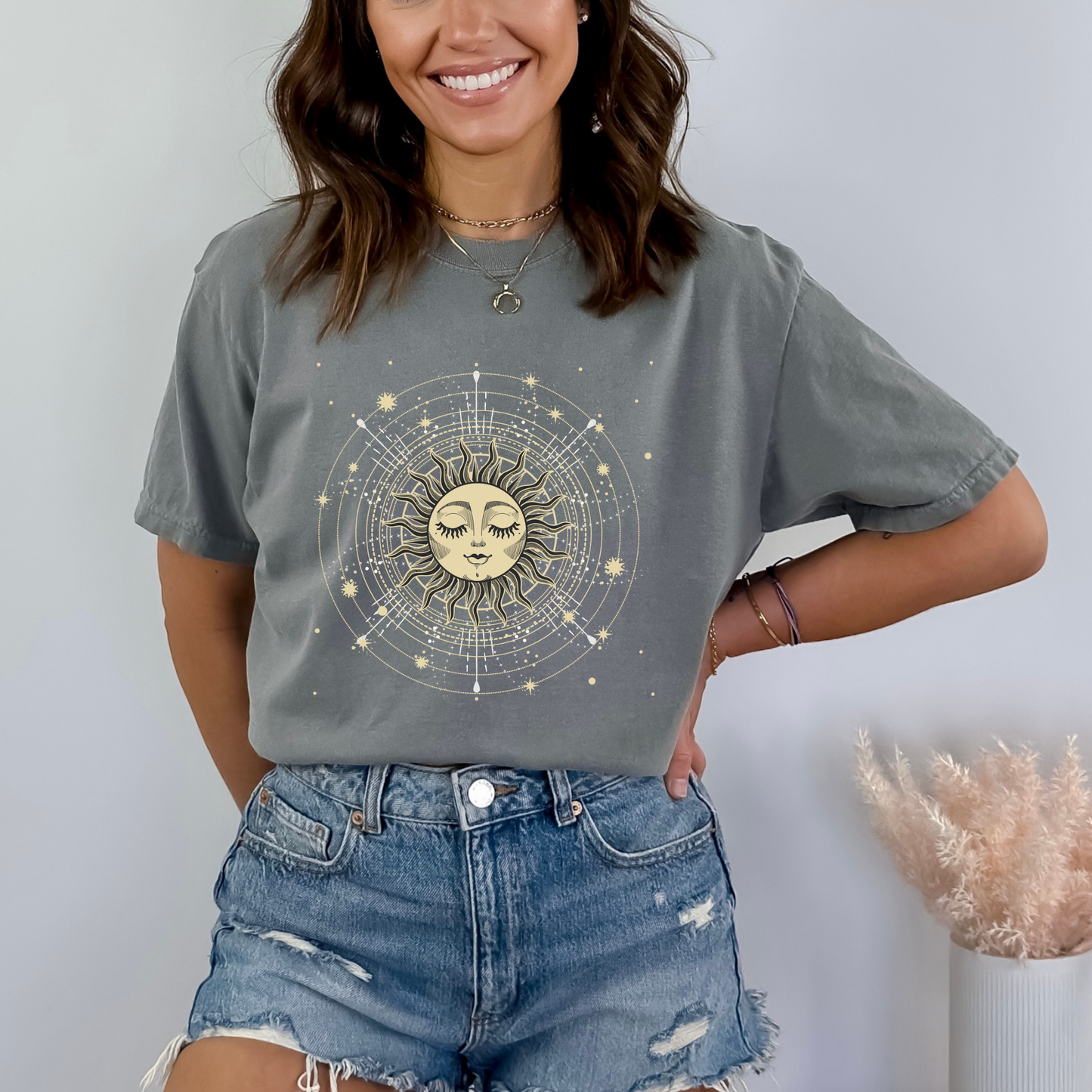 Celestial Sun Face T-Shirt