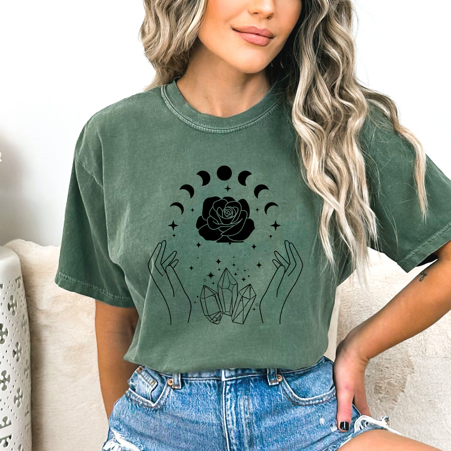 Magic Hands Flowers Gemstone T-Shirt