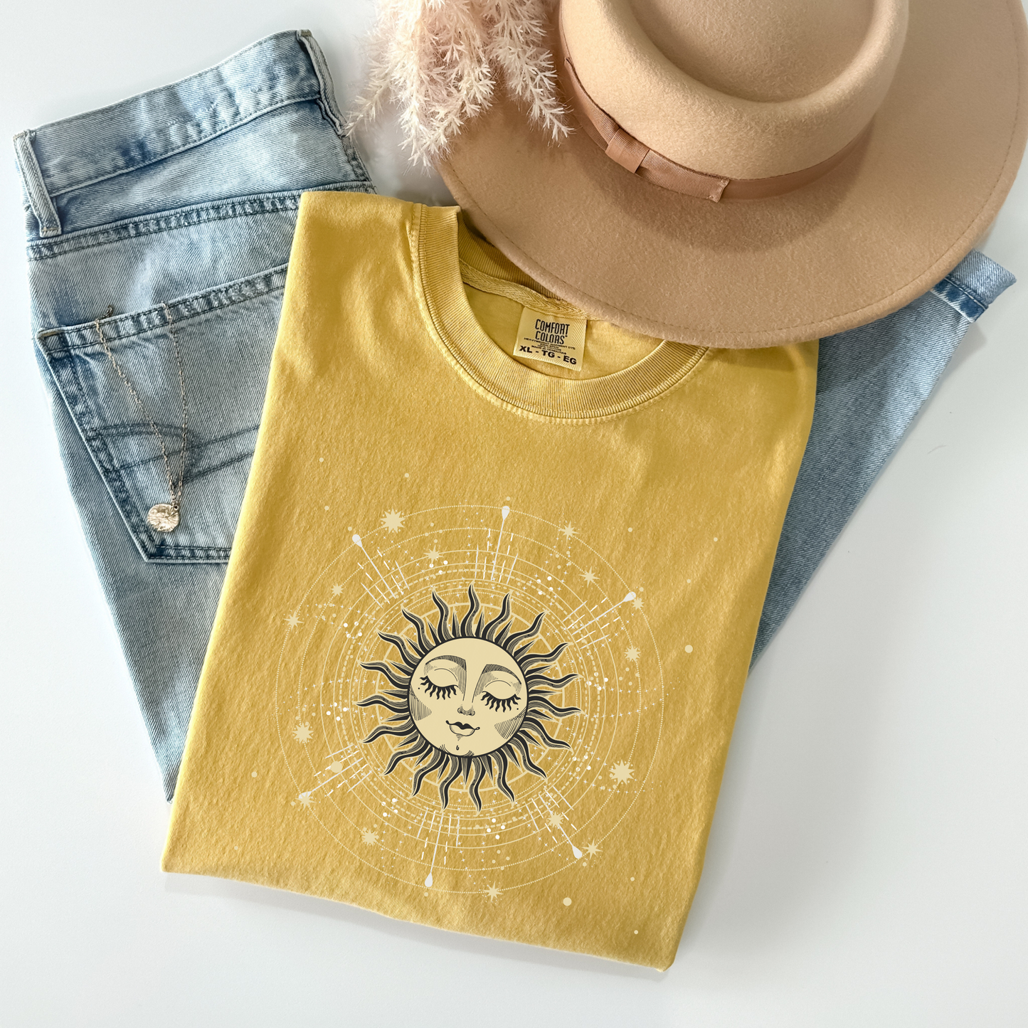 Celestial Sun Face T-Shirt