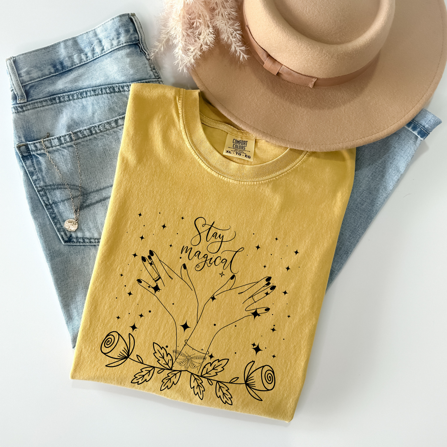Stay Magical Hand Flower Stars Tee