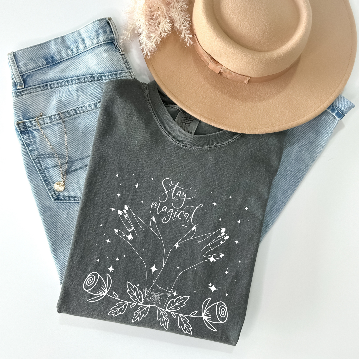 Stay Magical Hand Flower Stars Tee