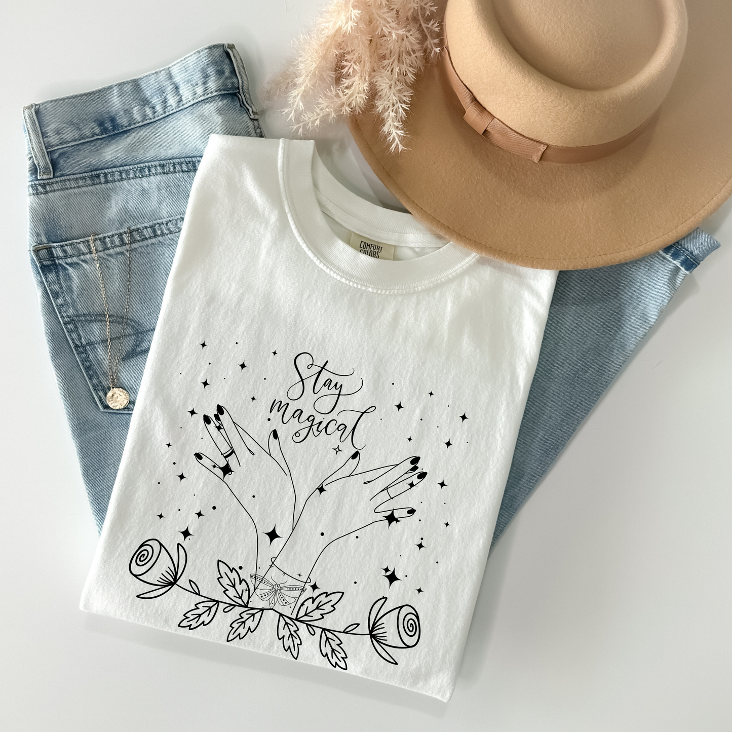 Stay Magical Hand Flower Stars Tee