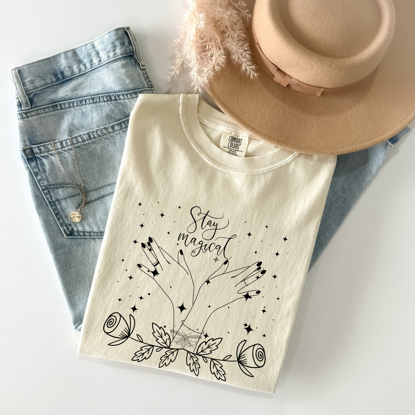 Stay Magical Hand Flower Stars Tee