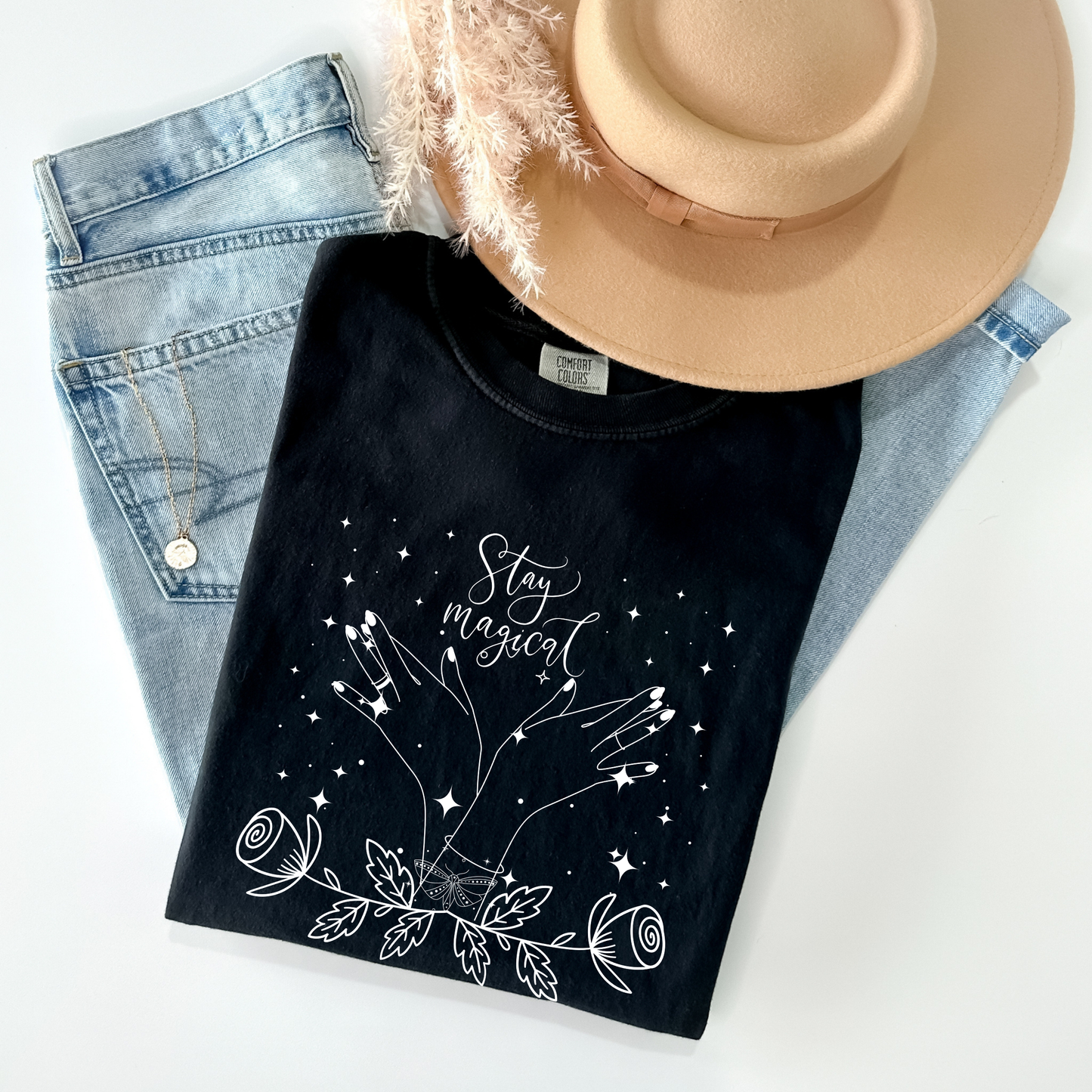 Stay Magical Hand Flower Stars Tee