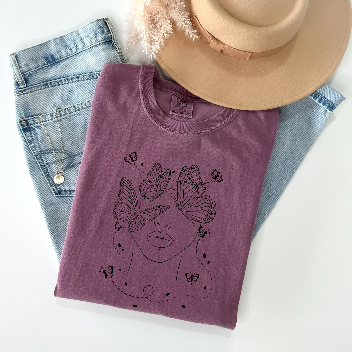Women's Face Butterfly T-Shirt
