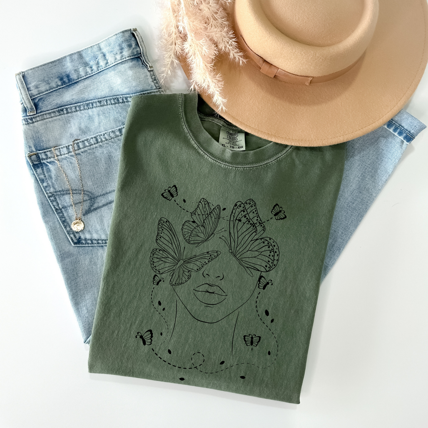 Women's Face Butterfly T-Shirt