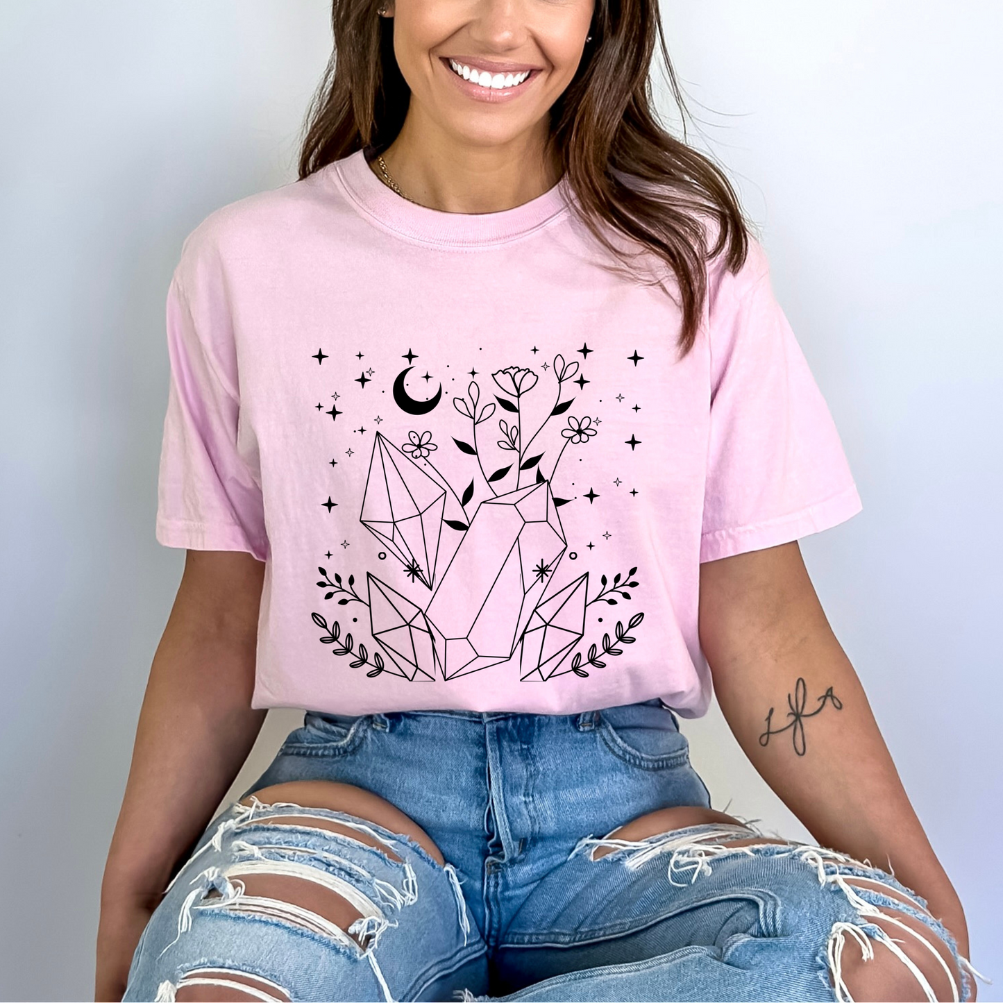 Celestial Crystal Gemstones T-Shirt