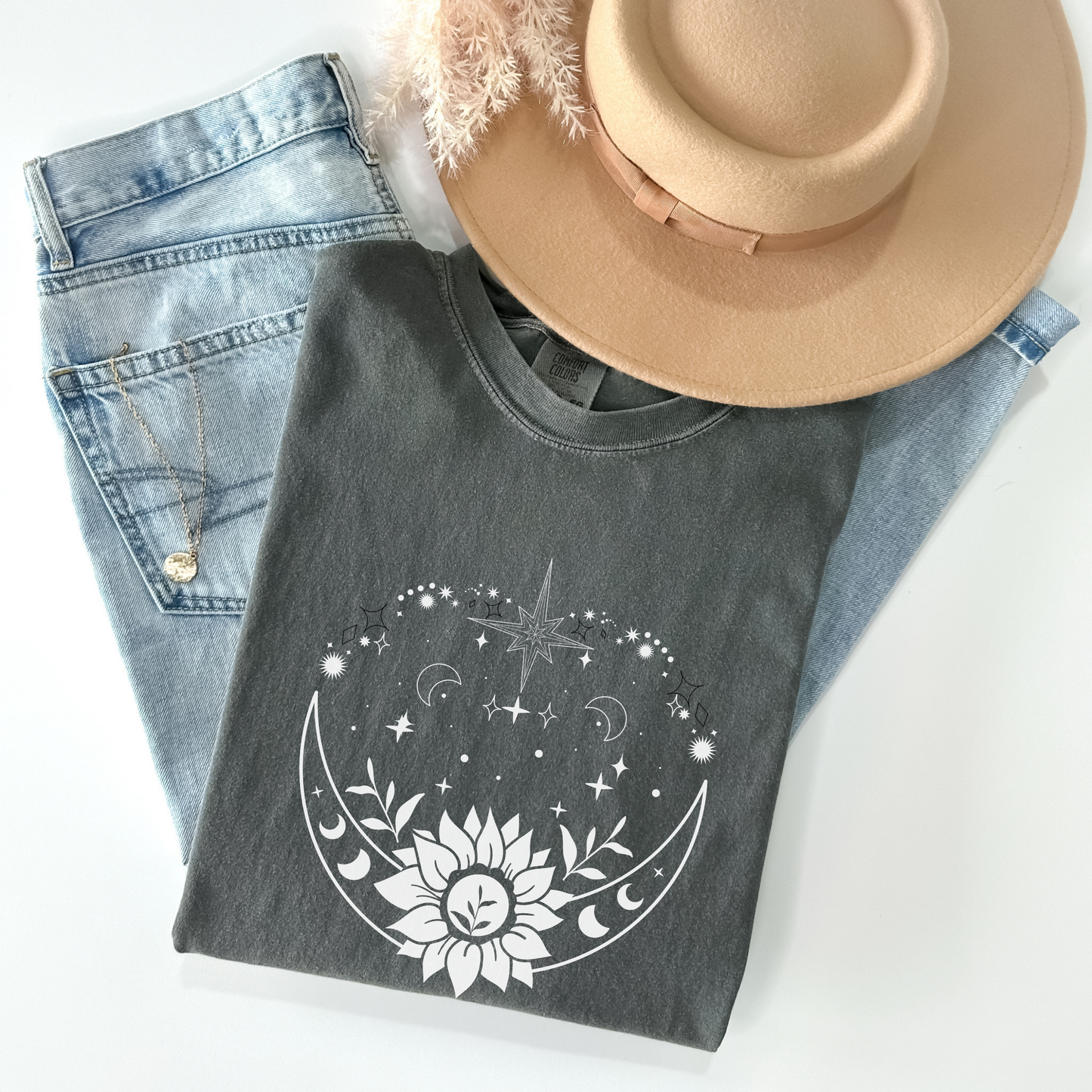 Bohemian Moon and Sunflower T-Shirt