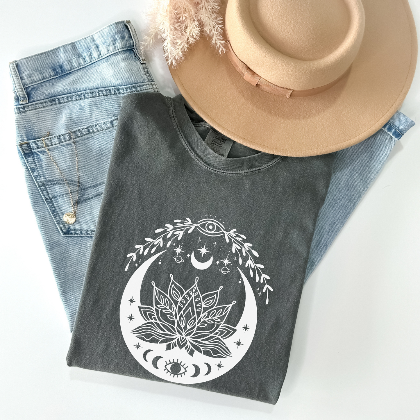 Celestial Evil Eyes Lotus Flower T-Shirt