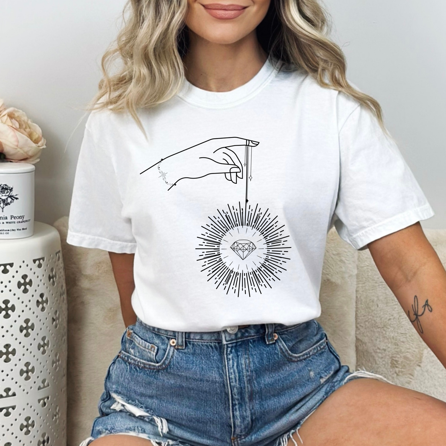 Celestial Bright Diamond Mystical Hand T-Shirt