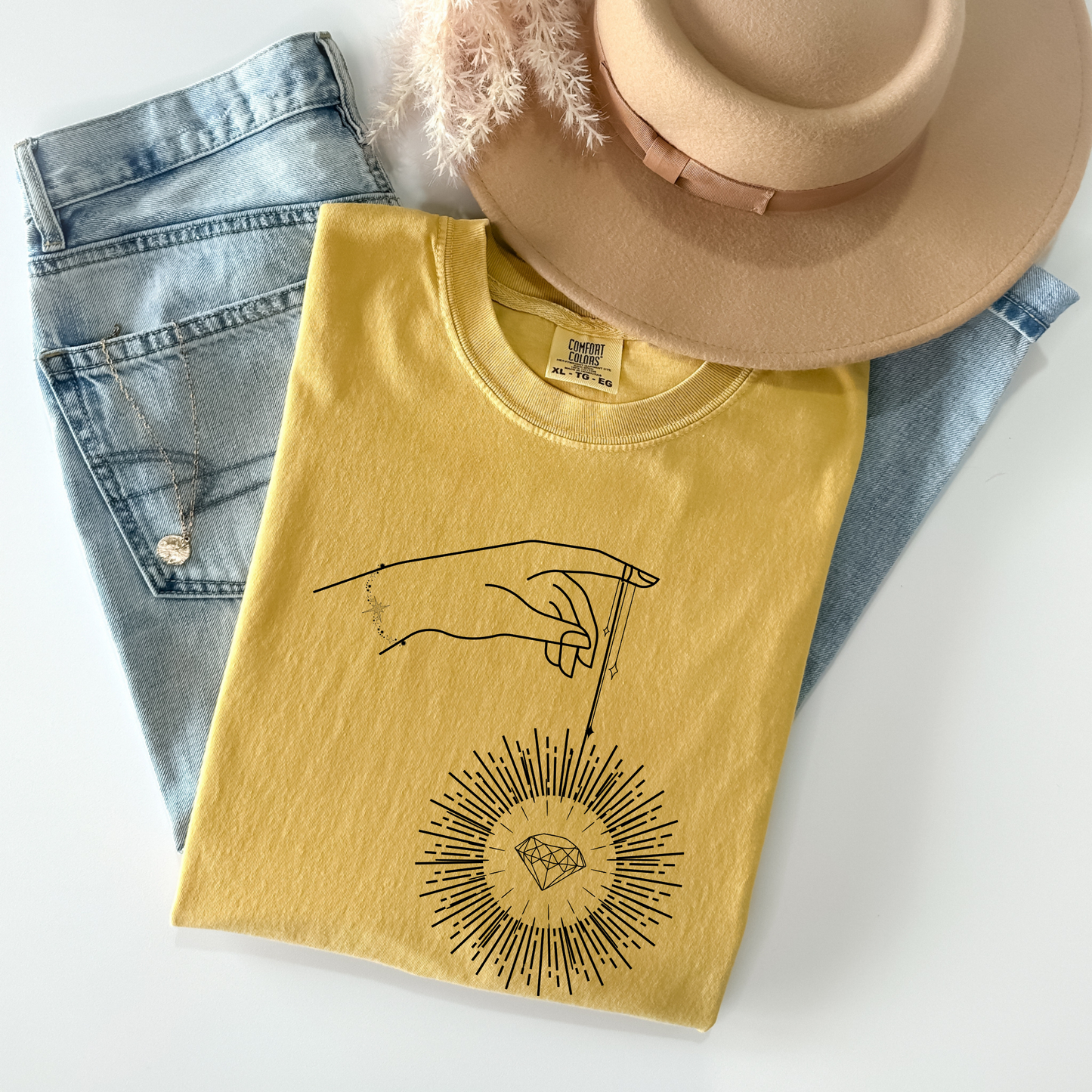 Celestial Bright Diamond Mystical Hand T-Shirt