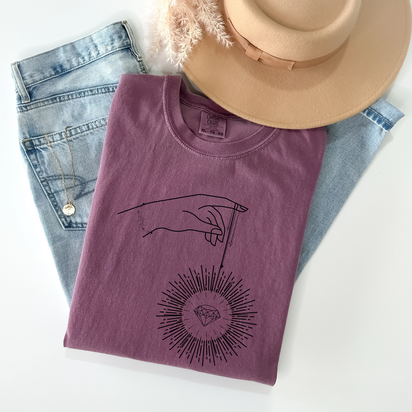 Celestial Bright Diamond Mystical Hand T-Shirt