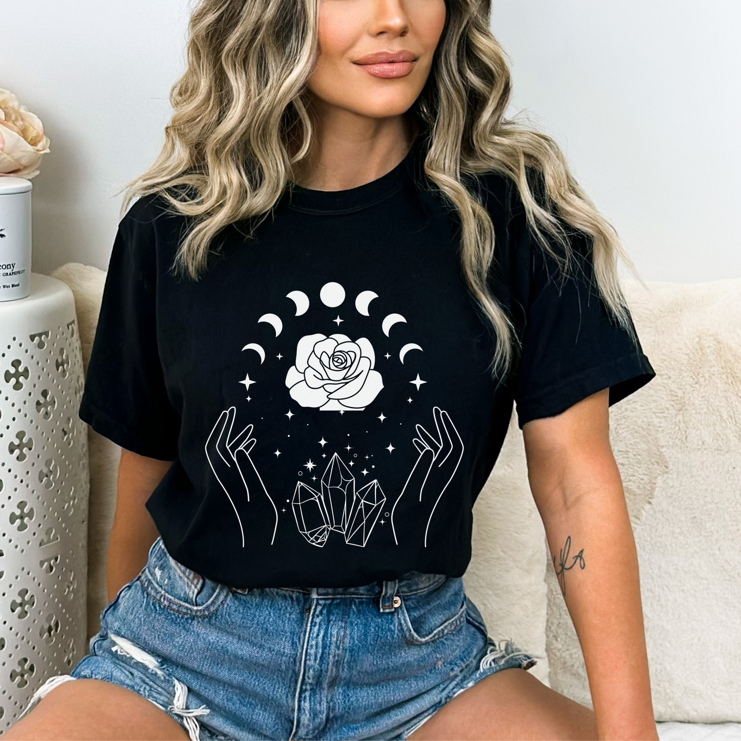 Magic Hands Flowers Gemstone T-Shirt