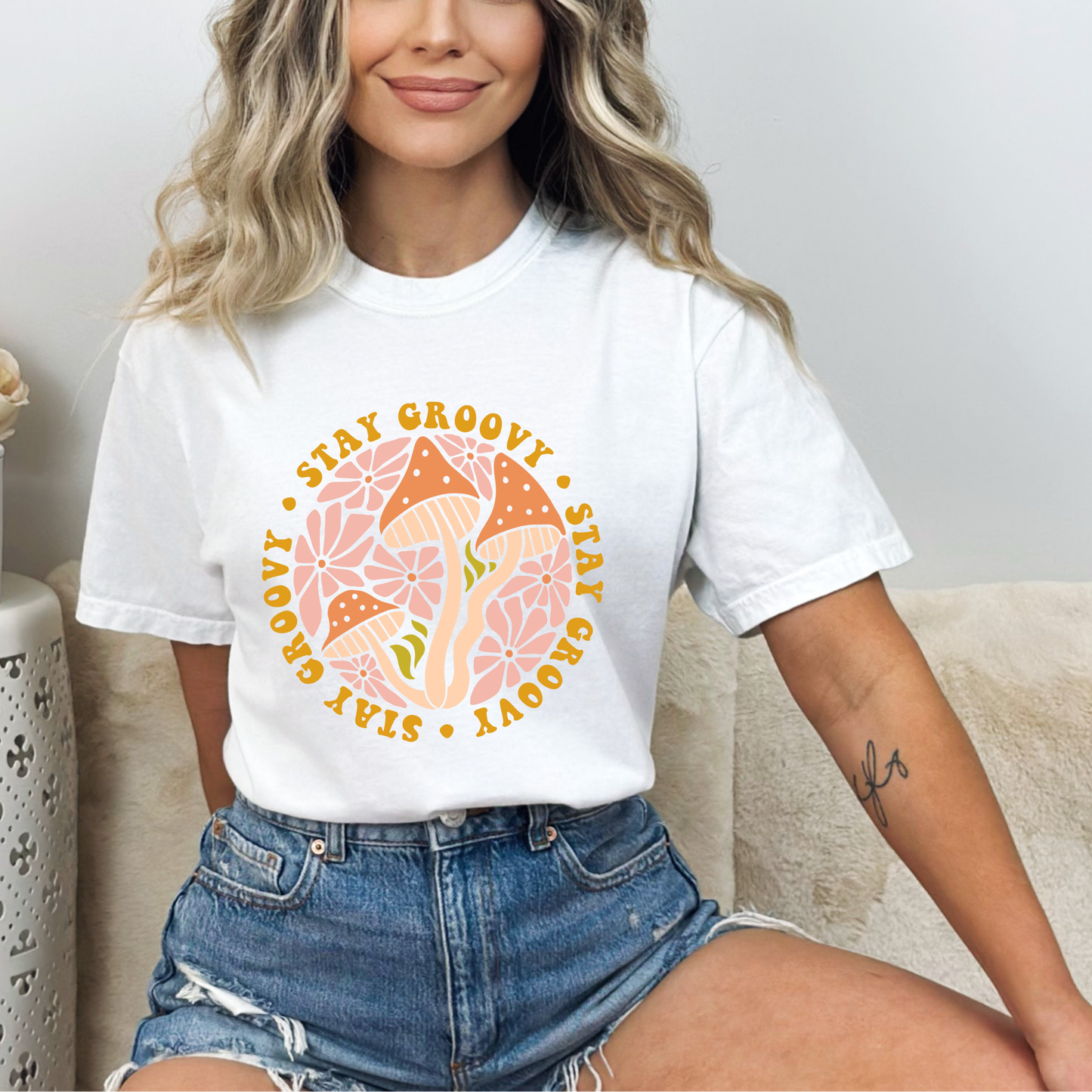 Stay Groovy Psychedelic Mushrooms T-Shirt
