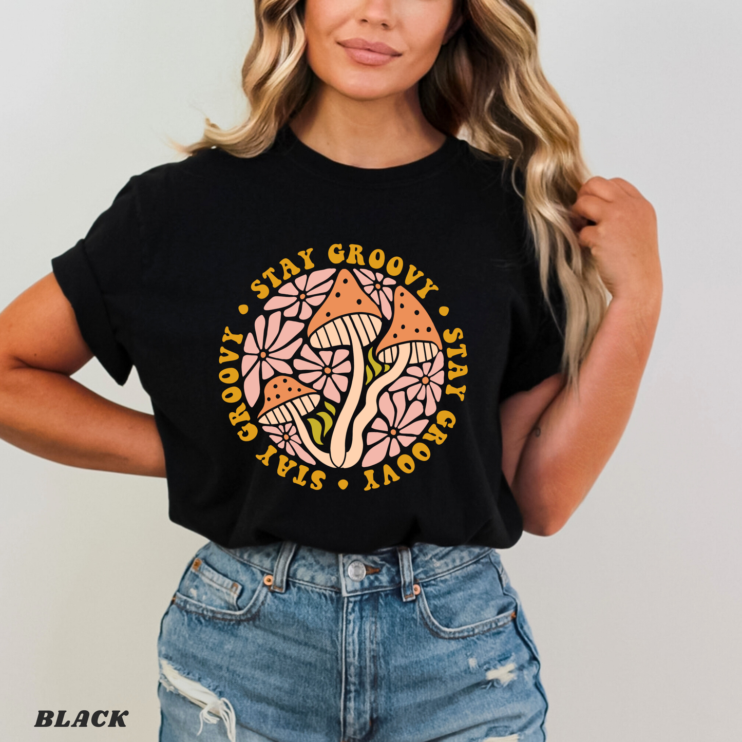 Stay Groovy Psychedelic Mushrooms T-Shirt