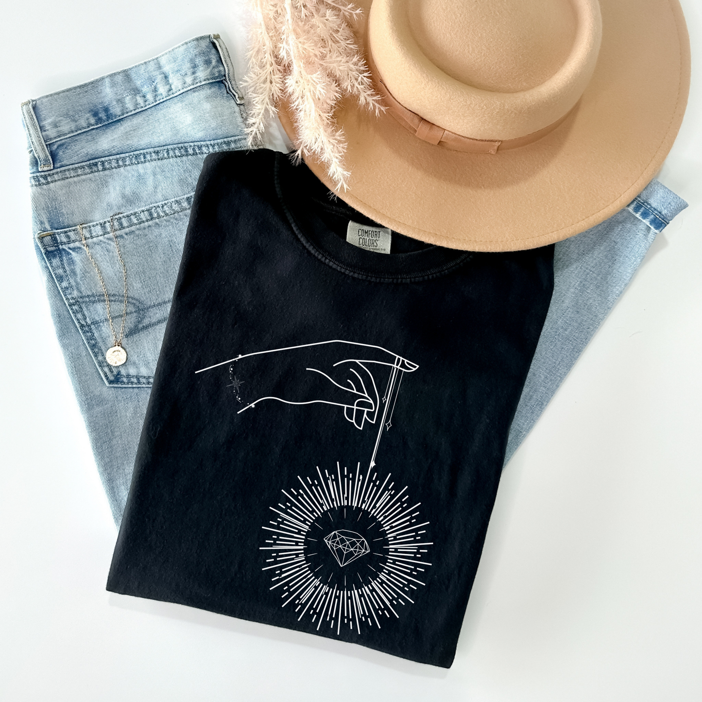 Celestial Bright Diamond Mystical Hand T-Shirt