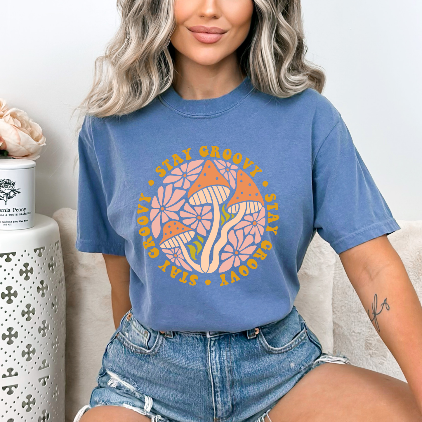 Stay Groovy Psychedelic Mushrooms T-Shirt