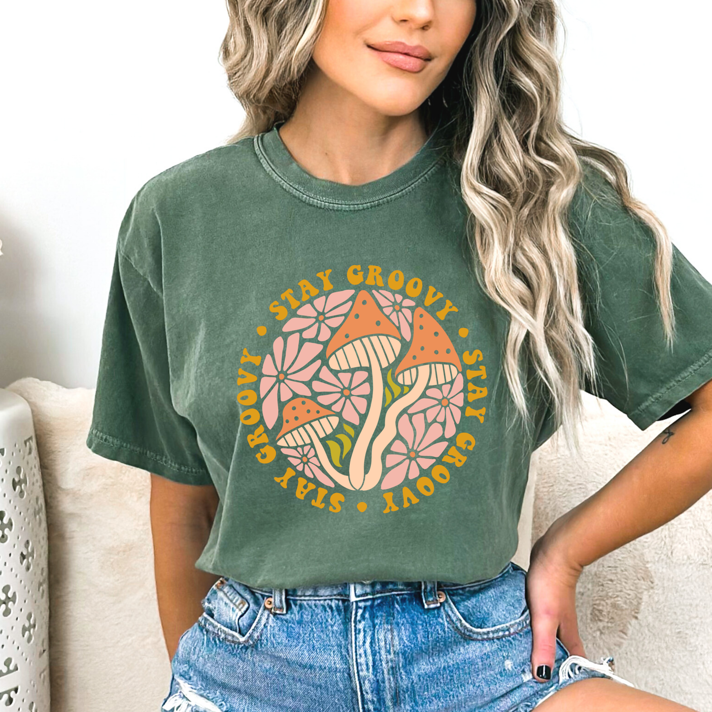 Stay Groovy Psychedelic Mushrooms T-Shirt