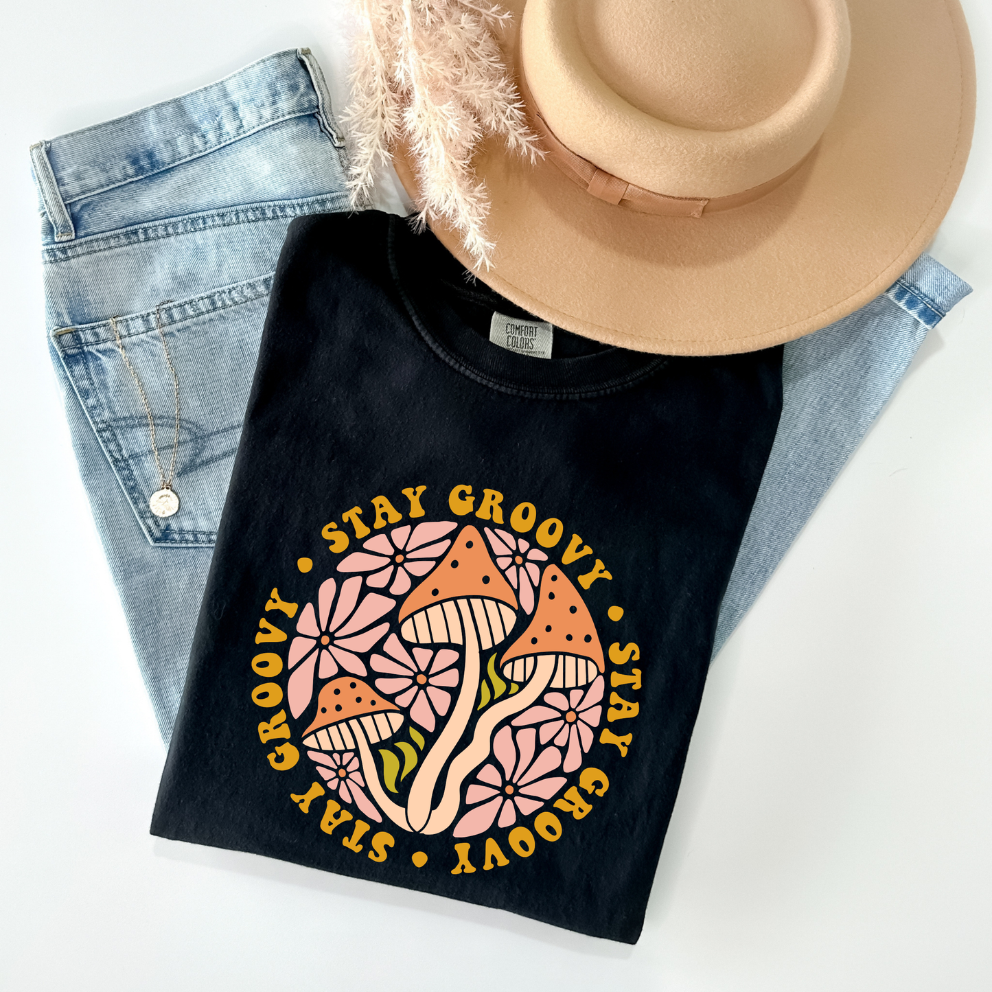 Stay Groovy Psychedelic Mushrooms T-Shirt