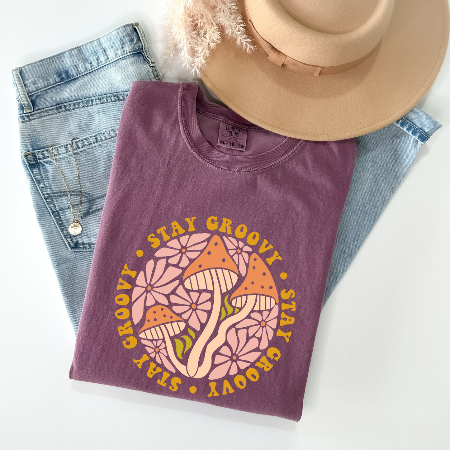 Stay Groovy Psychedelic Mushrooms T-Shirt