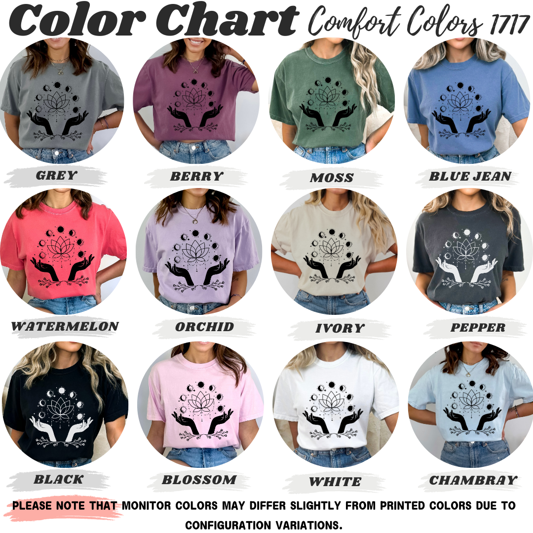 Magic Hand Moon Phases Lotus T-Shirt