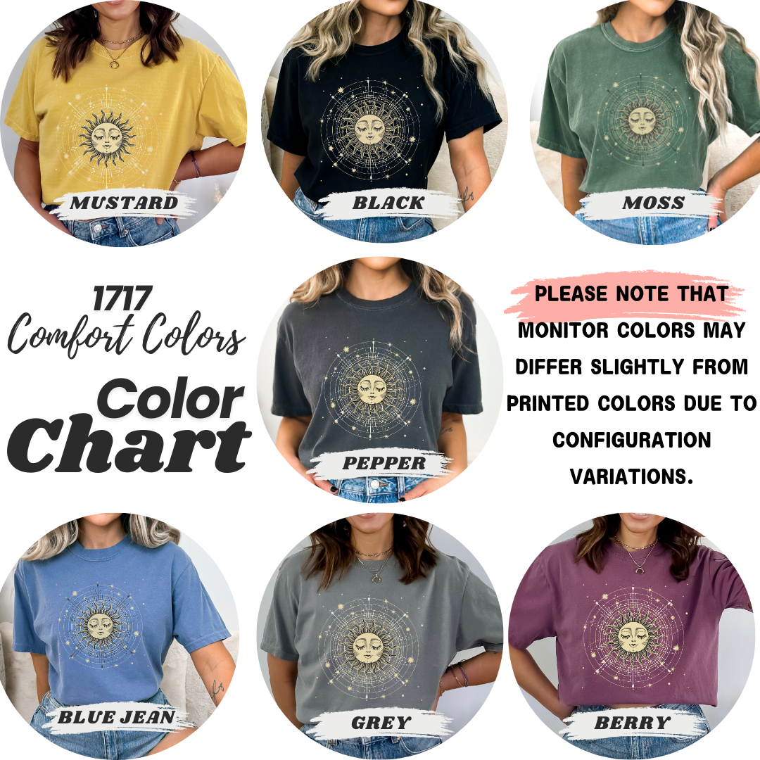 Celestial Sun Face T-Shirt