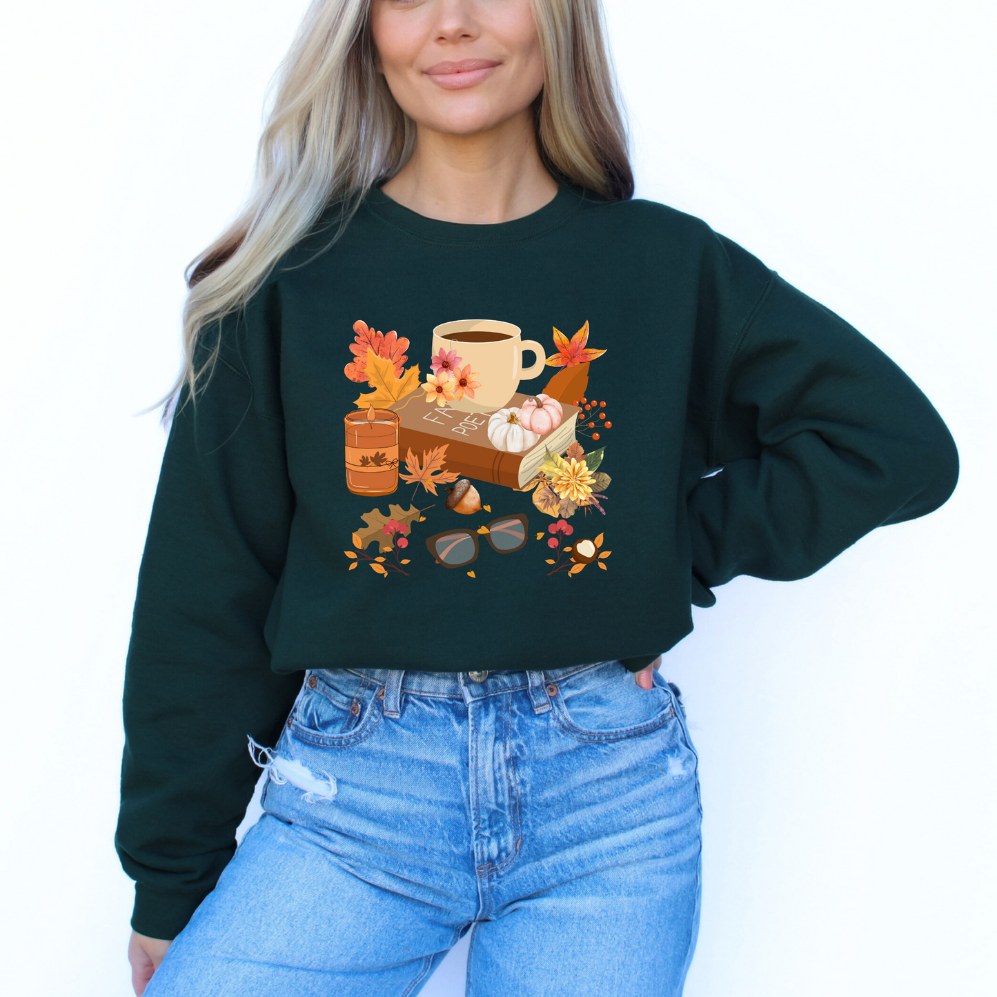 Cozy Autumn Reading Sweatshirt